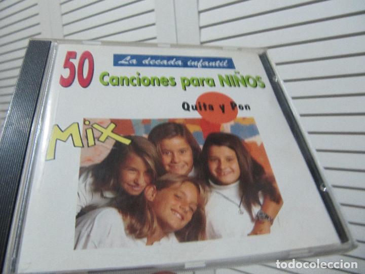 CDs de M&uacute;sica: 50 canciones para ni&ntilde;os. Quita y pon. Mix