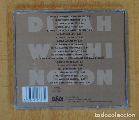 CDs de m&uacute;sica: DIN WASHINGTON - WHAT A DIFFERENCE A DAY MAKES - CD - Foto 2