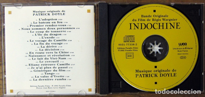CDs de m&uacute;sica: BSO - INDOCHINE - PATRICK DOYLE - 1992 - INDOCHINA - Foto 2