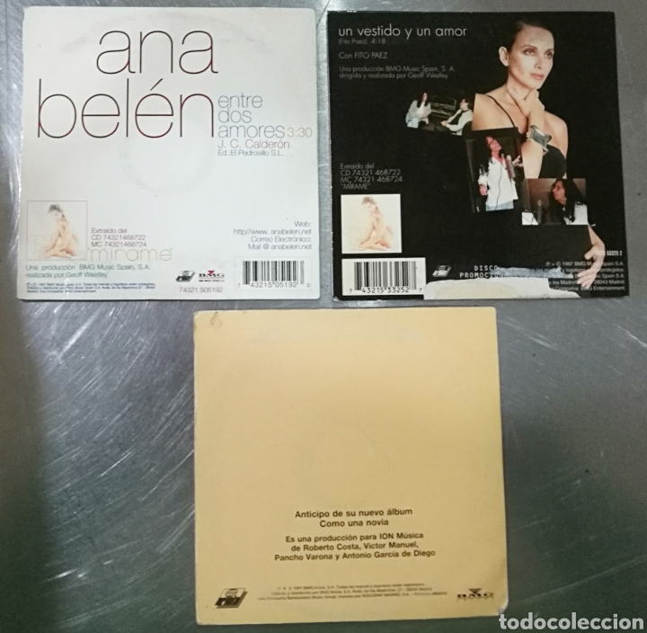 CDs de m&uacute;sica: 3 CD single promo Ana Bel&eacute;n - Foto 2