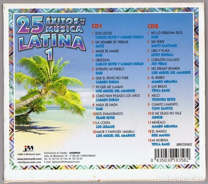 CDs de m&uacute;sica: 25 &Eacute;XITOS DE LA M&Uacute;SICA LATINA 1  ( 2 CD) - Foto 2