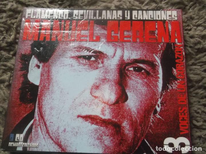 Music CDs: manuel gerena-triple cd-flamenco sevillanas y canciones-firmado de pu&ntilde;o y letra por el cantante