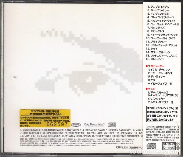 CDs de m&uacute;sica: oferta Promo CD Japon Michael Jackson &ndash; Invincible - Foto 2