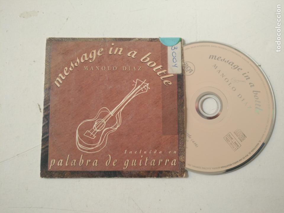 CDs de m&uacute;sica: MANOLO DIAZ / MESSAGE IN A BOTTLE (CD SINGLE 1995) - Foto 1
