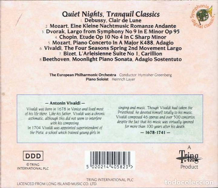 CDs de m&uacute;sica: Quiet Nights - Tranquil Classics. CD. Tring International - Foto 2