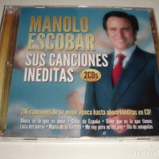 CDs de Música: MANOLO ESCOBAR / SUS CANCIONES INÉDITAS / DIVUCSA / 2 CD. Lote 140887038