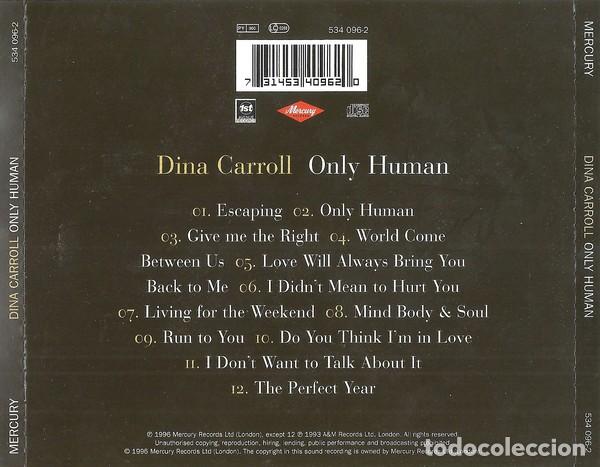 CDs de m&uacute;sica: Dina Carroll - Only Human - CD - Foto 2