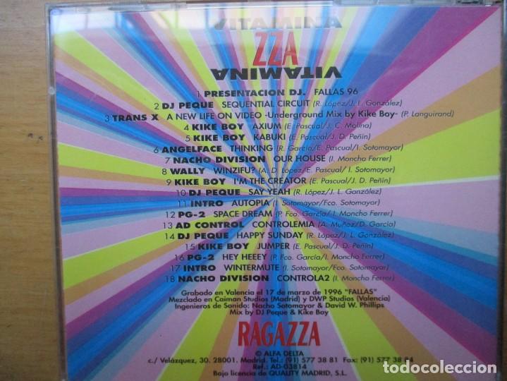 CDs de m&uacute;sica: Cd Vitamina ZZA Fallas 96. Kike Boy & Dj Peque - Foto 2
