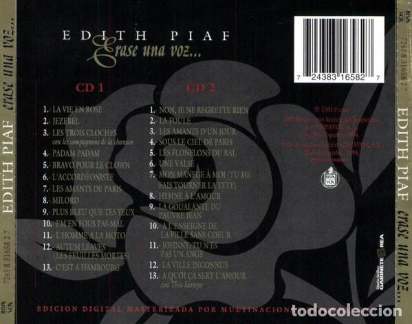 CDs de m&uacute;sica: Edith Piaf - Erase Una Voz - 2xCD - Foto 2