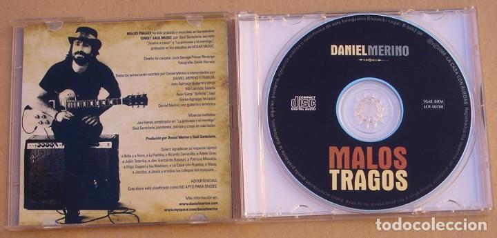CDs de m&uacute;sica: DANIEL MERINO - MALOS TRAGOS (CD) 2008 - 10 TEMAS - Foto 2