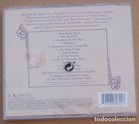 CDs de m&uacute;sica: JOHN DENVER -BACK HOME AGAIN (CD) 2005 - 14 TEMAS - PRECINTADO - Foto 2
