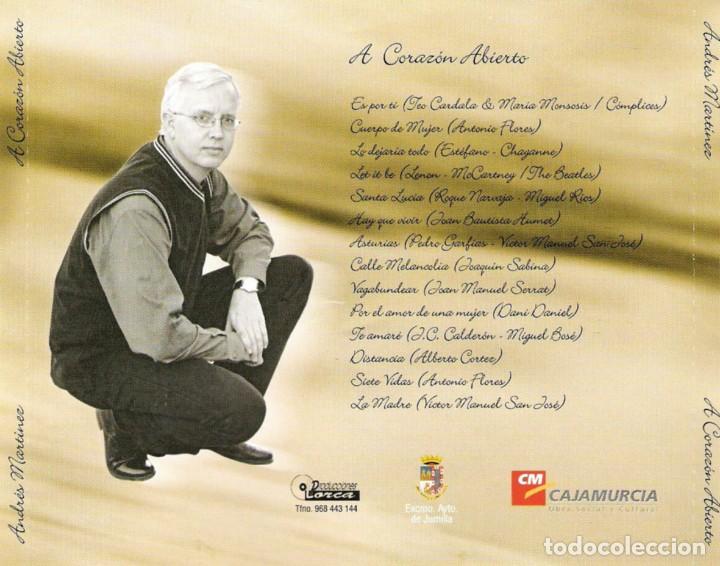CDs de m&uacute;sica: ANDR&Eacute;S MART&Iacute;NEZ - A CORAZ&Oacute;N ABIERTO - Foto 2