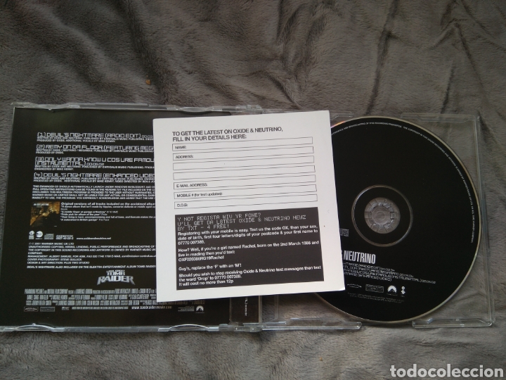 CDs de m&uacute;sica: Lara Croft - Oxide & Neutrino - Devils nightmare - Cd single - Foto 3