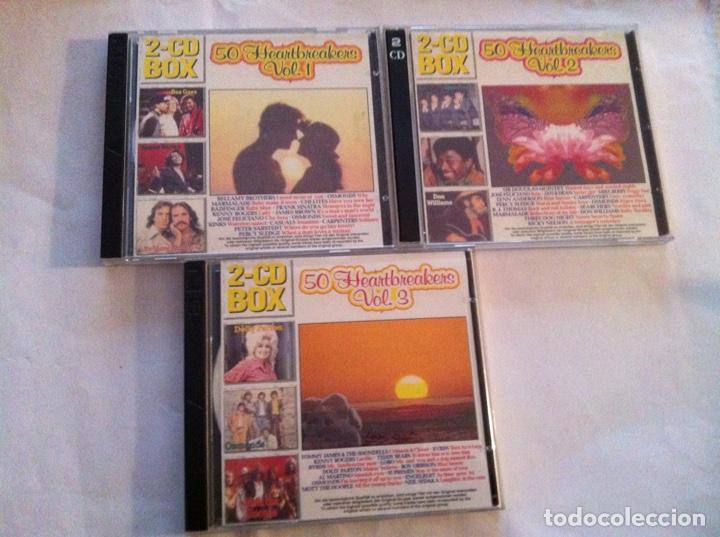 CDs de m&uacute;sica: 50 heartbreakers - 3 box x 2 CD cada uno - 150 canciones - Foto 1