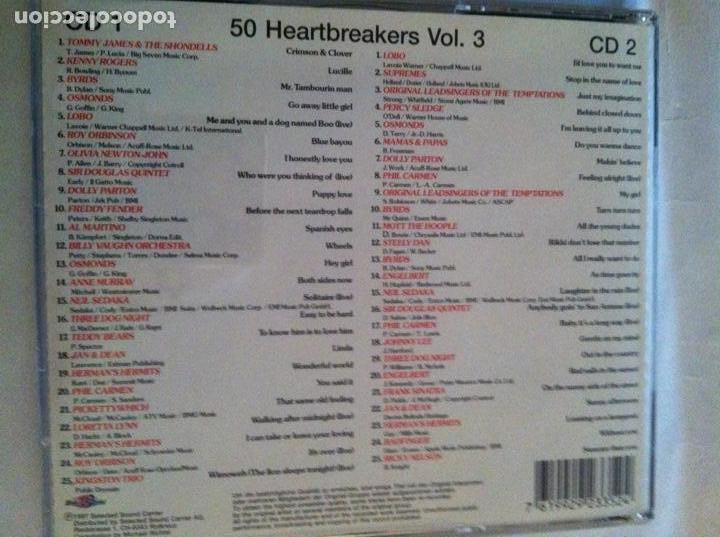 CDs de m&uacute;sica: 50 heartbreakers - 3 box x 2 CD cada uno - 150 canciones - Foto 4