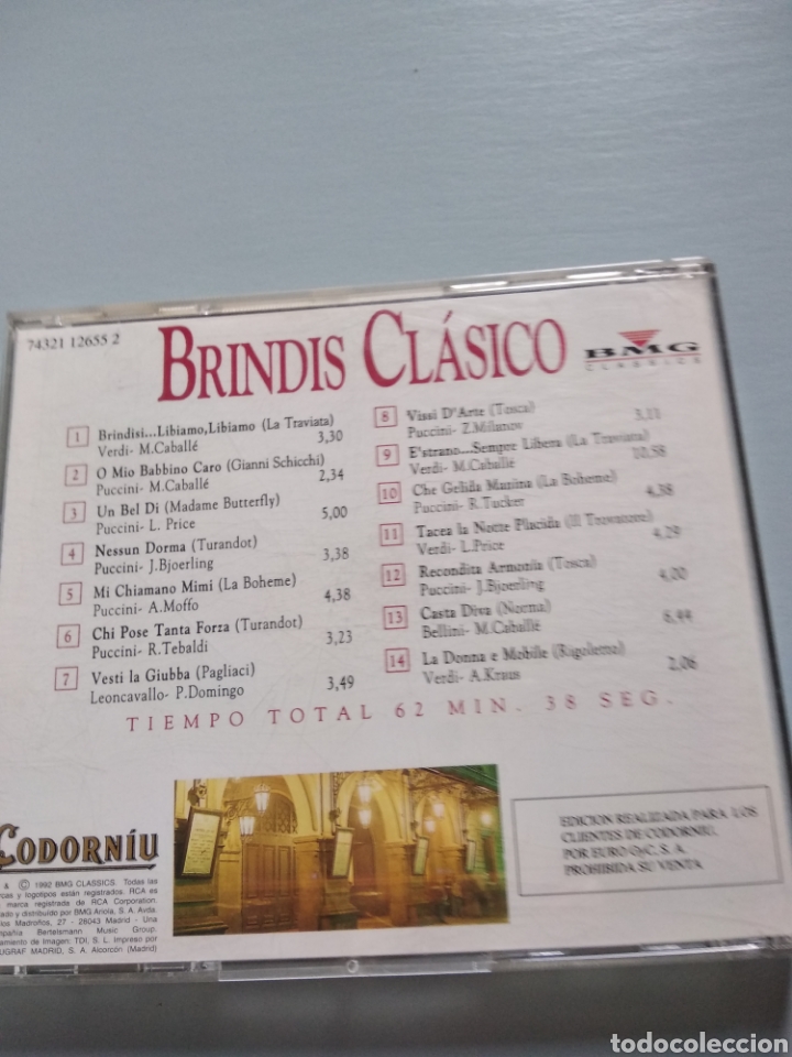CDs de m&uacute;sica: Brindis cl&aacute;sico. codorniu - Foto 2
