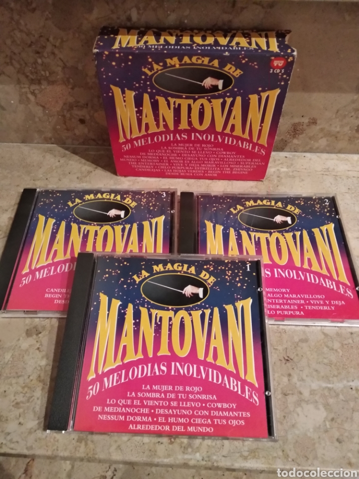 CDs de M&uacute;sica: La magia de Mantovani. 50 melodias inolvidables. 3 CDs