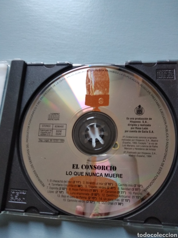 CDs de m&uacute;sica: El consorcio. Lo que nunca muere - Foto 4