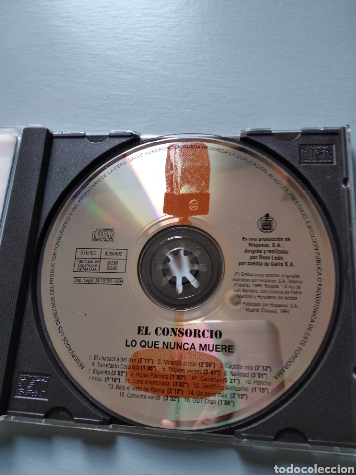 CDs de m&uacute;sica: El consorcio. Lo que nunca muere - Foto 5