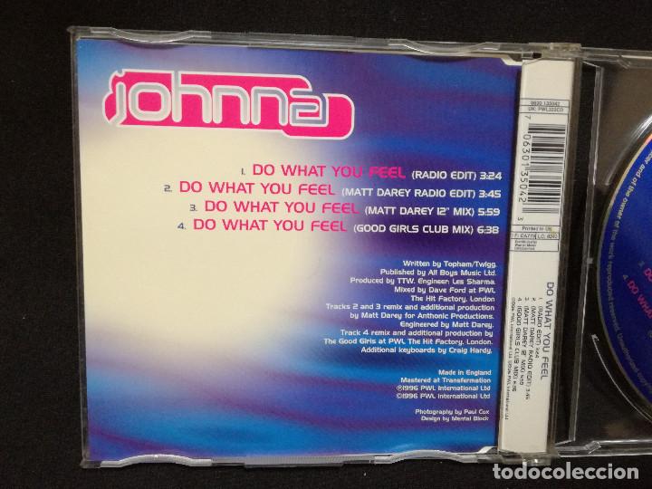 CDs de m&uacute;sica: CD MAXI - JOHNNA - DO WHAT YOU FEEL - Foto 2