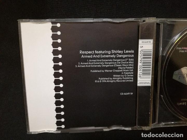 CDs de m&uacute;sica: CD MAXI - RESPECT FEATURING SHIRLEY LEWIS - ARMED AND EXTREMELY DANGERUS - Foto 2