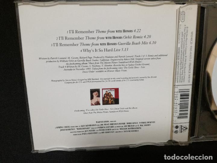 CDs de m&uacute;sica: CD MAXI - MADONNA - I`LL REMEMBER - Foto 2