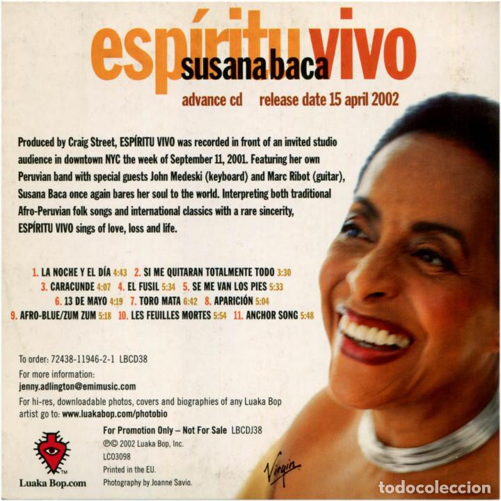 Susana Baca - Espíritu Vivo - CD Promo EU 2002 - Luaka Bop LBCDJ38