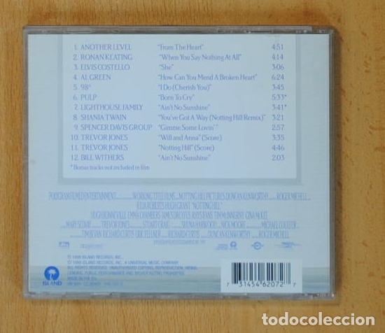 CDs de m&uacute;sica: NOTHING HILL B.S.O. - VARIOS - CD - Foto 2