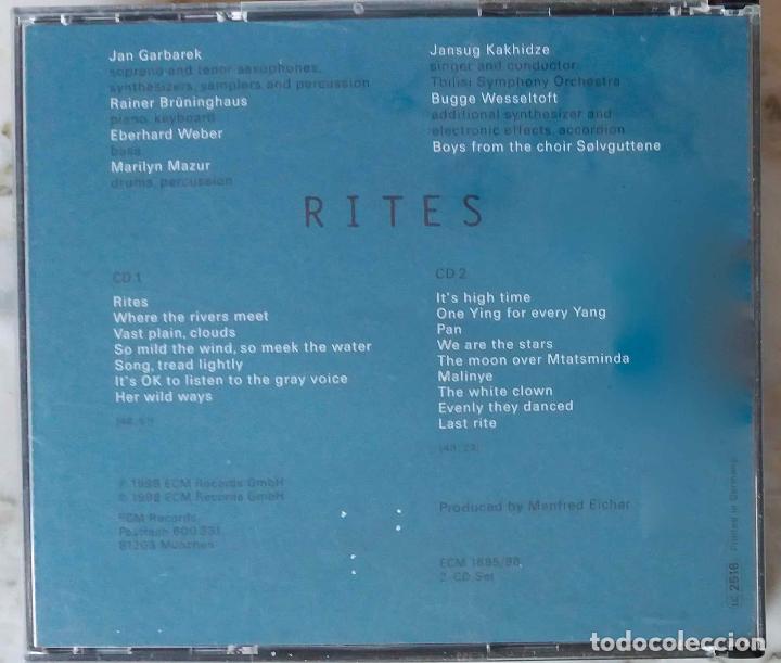CDs de m&uacute;sica: JAN GARBAREK, RITES. DOBLE CD EN ECM, CON 2 DISCOS Y 2 LIBRETOS - Foto 2