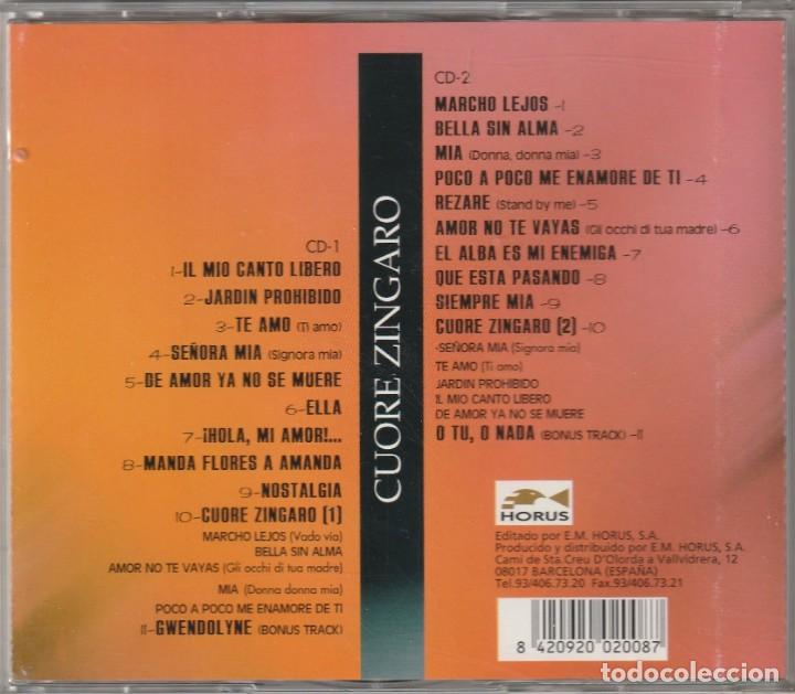 CDs de m&uacute;sica: JUNCO - CUORE ZINGARO (CORAZ&Oacute;N GITANO) (DOBLE CD HORUS 1998) - Foto 2