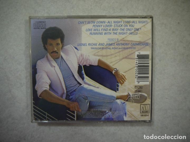 CDs de m&uacute;sica: LIONEL RICHIE - CANT SLOW DOWN - CD - Foto 3