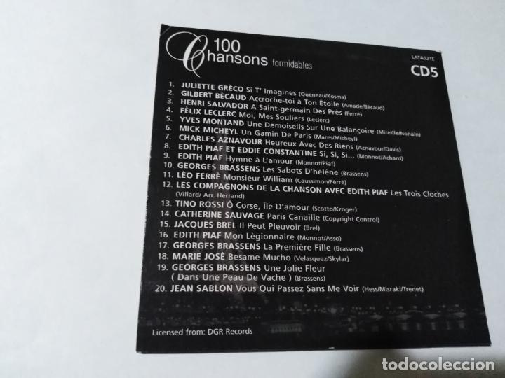 CDs de m&uacute;sica: 100 CHANSONS. FORMIDABLES. CD5. - Foto 2