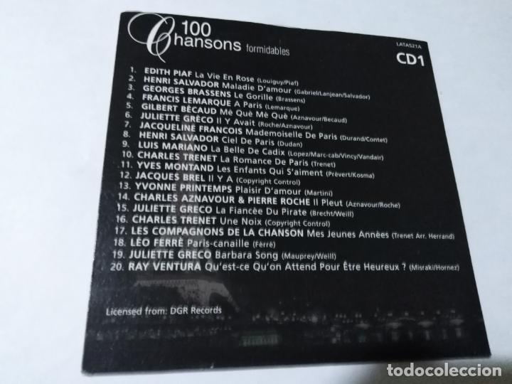 CDs de m&uacute;sica: 100 CHANSONS. FORMIDABLES. CD1. - Foto 2