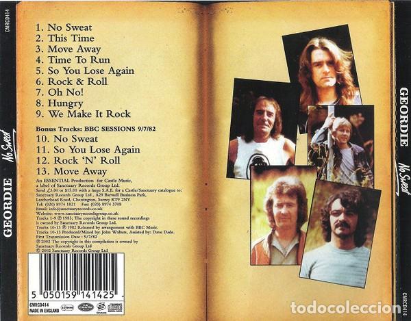 CDs de m&uacute;sica: Geordie - No Sweat - CD - Foto 2