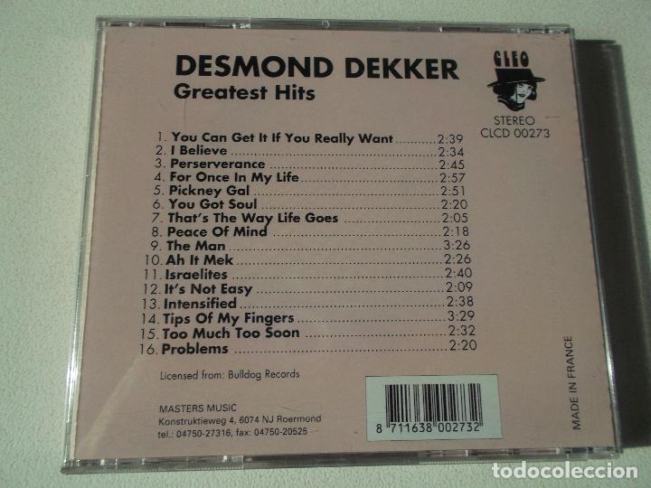 CDs de m&uacute;sica: DESMOND DEKKER GREATEST HITS - Foto 2