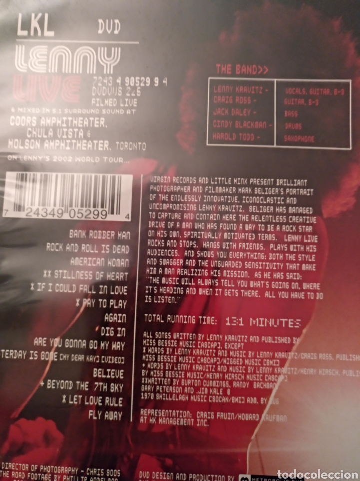 CDs de m&uacute;sica: Lenny gira 2002. Dvd - Foto 2