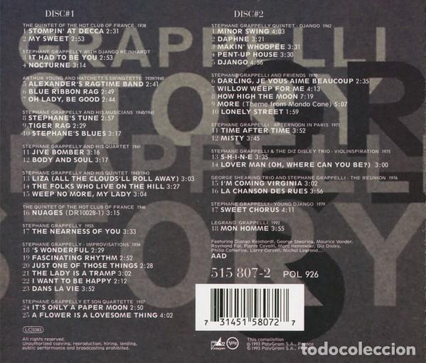 CDs de m&uacute;sica: St&eacute;phane Grappelli - Grappelli Story - 2xCD Recopilatorio - Foto 2