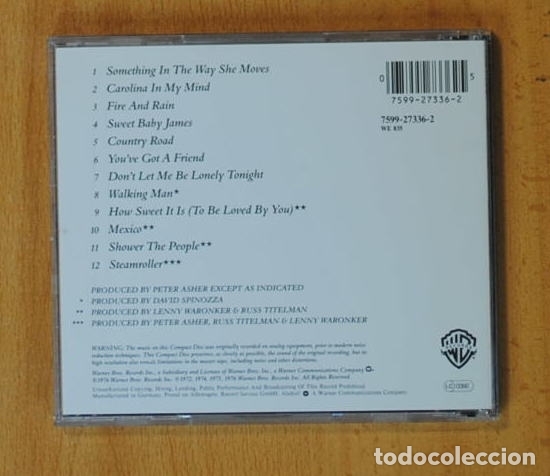CDs de m&uacute;sica: JAMES TAYLOR - JAMES TAYLOR - CD - Foto 2