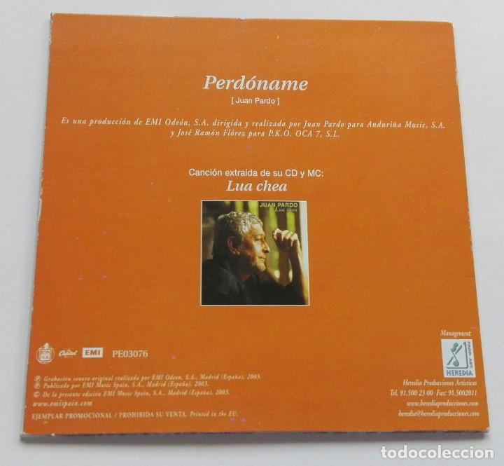 CDs de m&uacute;sica: JUAN PARDO PERD&Oacute;NAME CD SINGLE PROMO 2003 LUA CHEA - Foto 3