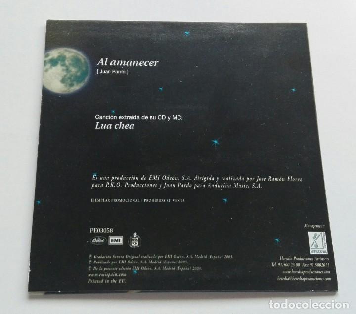 CDs de m&uacute;sica: JUAN PARDO AL AMANECER CD SINGLE PROMO 2003 LUA CHEA - Foto 3