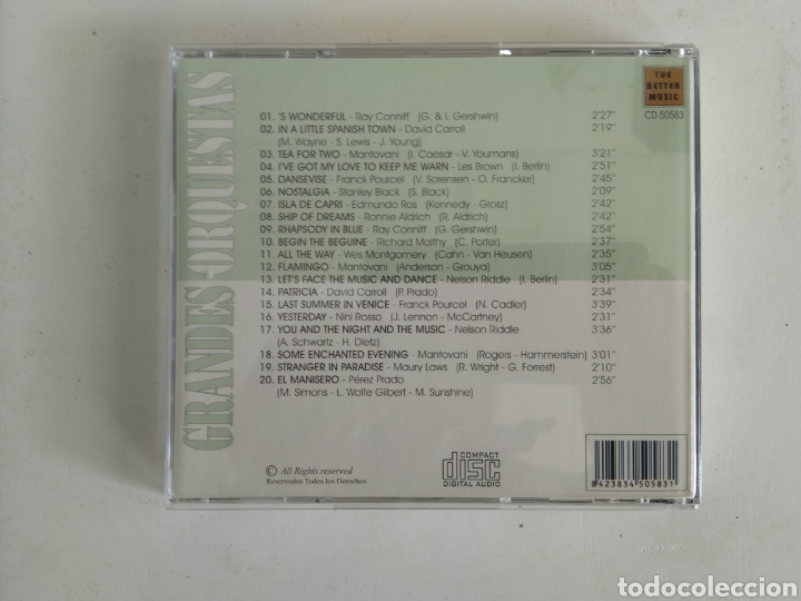 CDs de m&uacute;sica: CD GRANDES ORQUESTAS/SIN PALABRAS - Foto 2