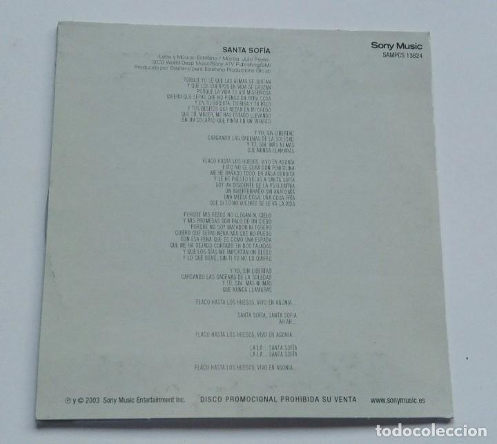 CDs de m&uacute;sica: CHAYANNE SANTA SOF&Iacute;A CD SINGLE PROMO 2003 - Foto 3