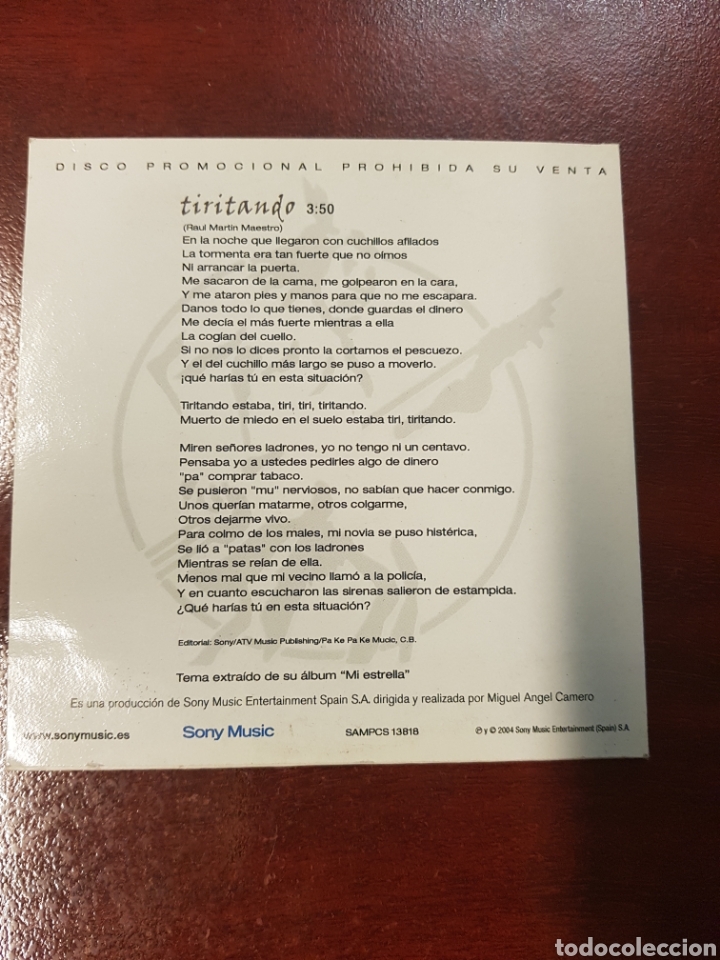 CDs de m&uacute;sica: Manos amarillas - Tiritando - Cd - Foto 2