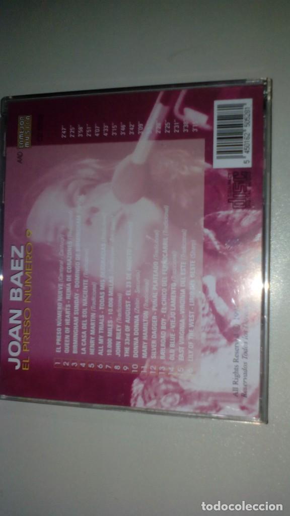 CDs de m&uacute;sica: JOAN BAEZ - EL PRESO NUMERO 9 - Foto 2