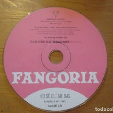 CDs de Música: NO FUNCIONA EL CD FANGORIA NO SÉ QUÉ ME DAS CD SINGLE PROMO SUBTERFUGE 2001CON NOTA DE PRENSA