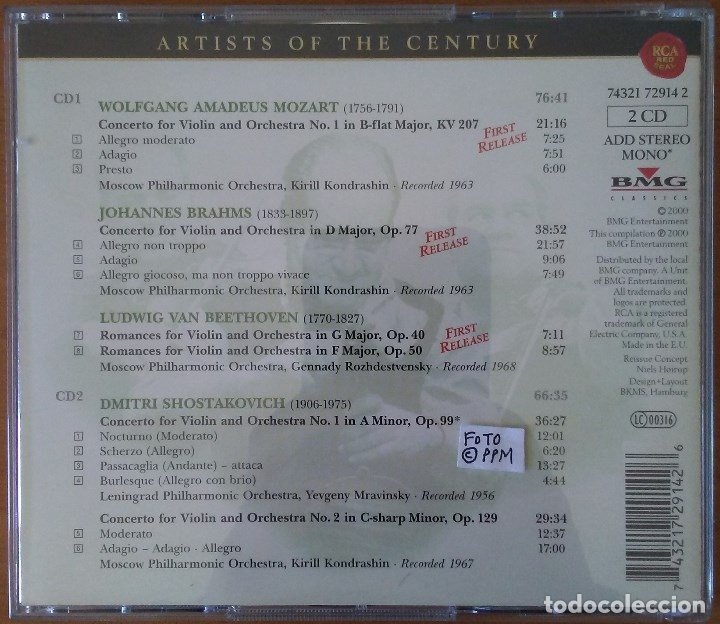CDs de m&uacute;sica: David Oistrakh - The Essential (RCA, 2CDs) - Foto 2