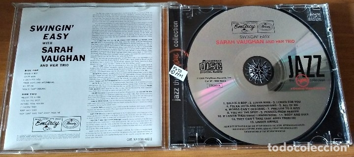 CDs de m&uacute;sica: SARAH VAUGHAN - Swingin Easy CD - Foto 3