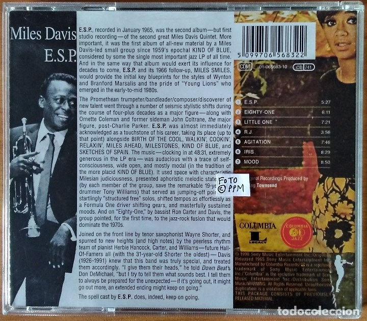 CDs de m&uacute;sica: Miles Davis - E.S.P. (CD) - Foto 2