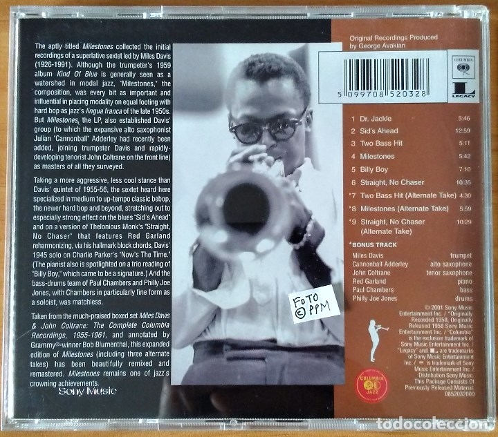 CDs de m&uacute;sica: Miles Davis - Milestones (CD) - Foto 2