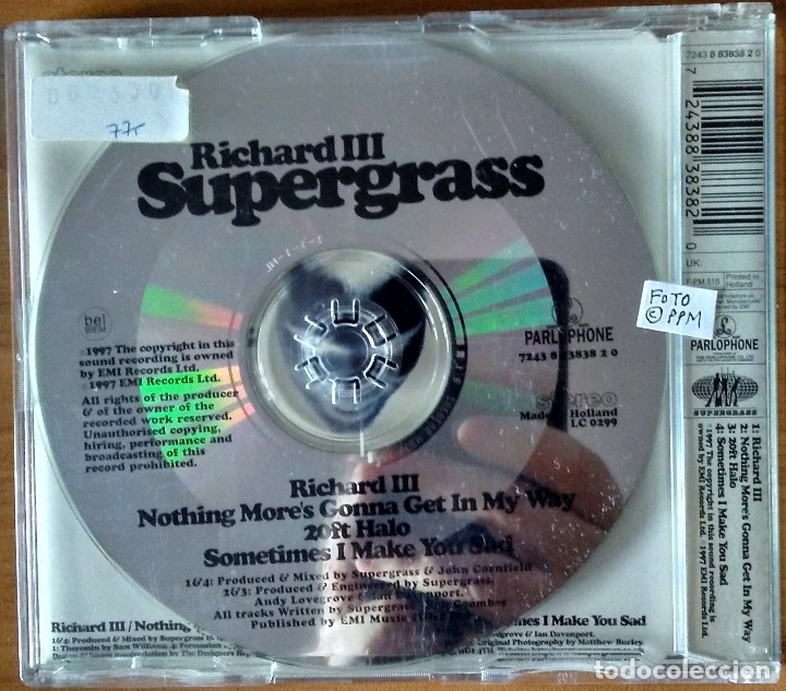 CDs de m&uacute;sica: SUPERGRASS - RICHARD III cd single - Foto 2